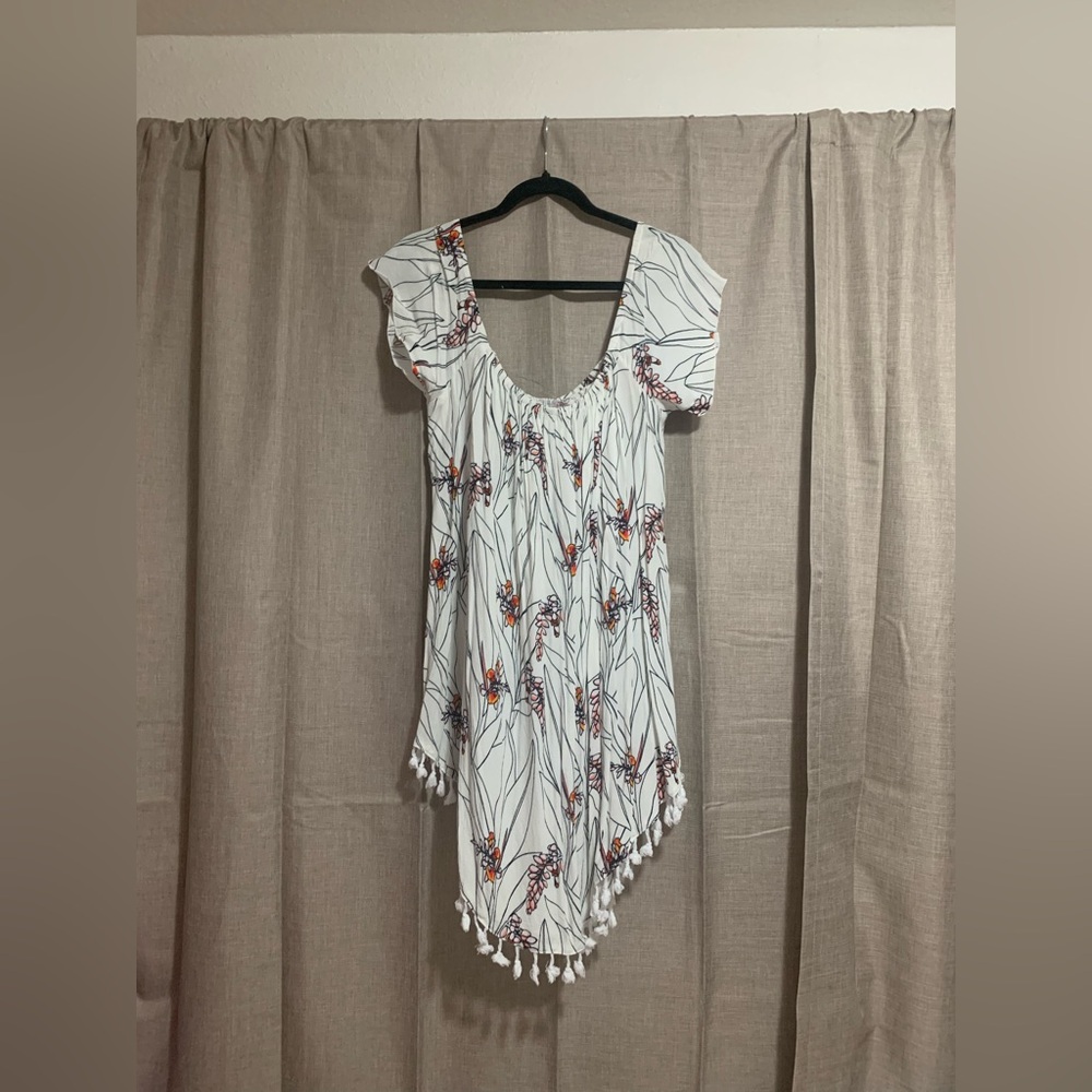 Fighting Eel Ava Sky Dress Sunkiss in Vanilla Shell Ginger Size Small